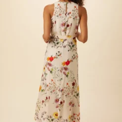 Larsa Washable Silk Dress - Provence Ivory -Amour Vert shop 7988 Larsa Provence Ivory 3