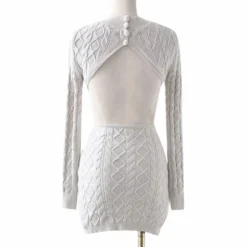 Knitting Sexy Bodycon Solid Backless Full Sleeve Mini Dress ST080012 -Amour Vert shop 7f54d221 8b68 4a07 8d46 0ea99467315b 213BC60A67C9450C1B067E912E3924EF