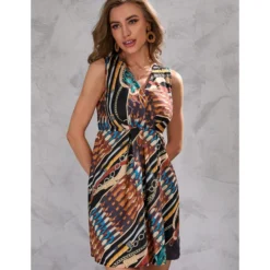 Fashion Printed V Neck Sleeveless High Waist Tank Dress Wholesale Dresses SDN533525 -Amour Vert shop 8162f080 1fea 4af4 85cf ae8db6b46485 4c187cf2b5a05ff0ca8deeb455cb3fa6