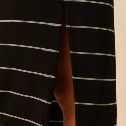 Miley Dream Knit Dress - Havana Stripe Black -Amour Vert shop 8322 Miley Black Havana Stripe 4