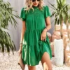Elegant Puff Sleeve High Waist Smocked Dress Wholesale Dresses SDN539510 -Amour Vert shop 83723051 48d4 47e6 bad3 3870dc6972ef 3ca80b3415d78ce458ac75daa9e8ec61