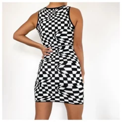 Round Neck Sleeveless Plaid Knitted Dress Wholesale Clothing SD070186 -Amour Vert shop 844cfb98 1fde 42e8 affa 92b3d989098e E49F9FD66D2471D3764A0CAB2DF68D23