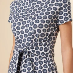 Colombe Reverie Knit Dress - Calico Navy -Amour Vert shop 9032 S S Colombe Calico Navy 4