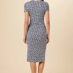 Colombe Reverie Knit Dress - Calico Navy -Amour Vert shop 9032 S S Colombe Calico Navy 3