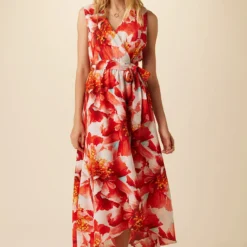 Hanne Washable Silk Maxi Dress - Begonia