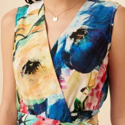 Hanne Washable Silk Maxi Dress - Full Bloom -Amour Vert shop 9223 Hanne Full Bloom 4