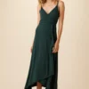 Astrida Maxi Wrap Dress - Darkest Spruce 2 Astrida Maxi Wrap Dress - Darkest Spruce -Amour Vert shop 9321 Astrida Darkest Spruce 1