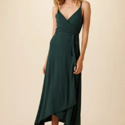Astrida Maxi Wrap Dress - Darkest Spruce