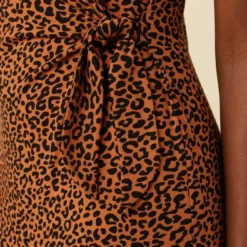 Cornelia Reverie Knit Dress - Almond Leopard Print -Amour Vert shop 9363 Cornelia Almond Leopard 4