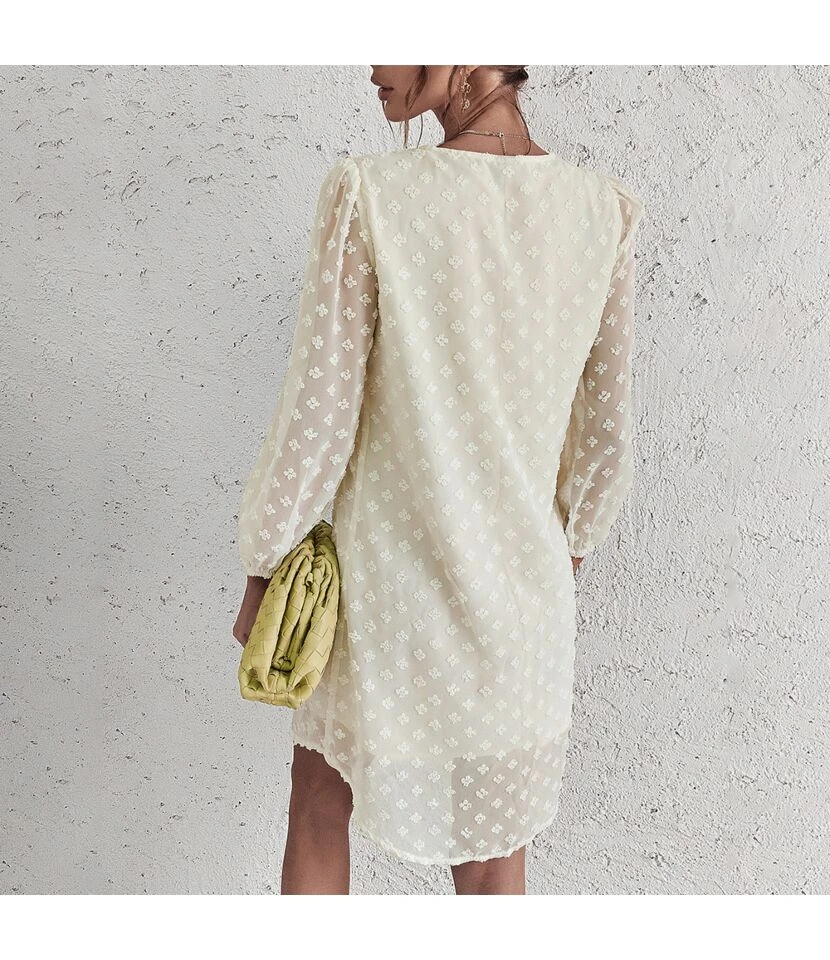 Sexy V Neck Flocking Mini Dress Solid Color Loose Long Sleeve Wholesale Dresses SDN560852 9 Sexy V Neck Flocking Mini Dress Solid Color Loose Long Sleeve Wholesale Dresses SDN560852 - Image 7