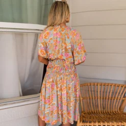 Casual Print V-Neck Dress Short Sleeve High Waist Swing Wholesale Dresses SDN561302 -Amour Vert shop 95089340 ab15 4ee2 b7f9 092845245b95 O1CN01nMHB5y1OfIkfgDktE 2223191732 0 cib