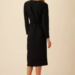 Russo Luxe Fleece Dress - Black 8 Russo Luxe Fleece Dress - Black -Amour Vert shop 9597R1 Russo Black 3