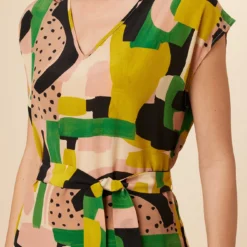 Cindra Washable Silk Midi Dress - Piazza -Amour Vert shop 9674 Cindra Piazza 4