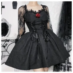 Dark Three-Dimensional Floral Lace Long-Sleeved A-Swing Princess Dress Wholesale Dresses SDV464254 10 Dark Three-Dimensional Floral Lace Long-Sleeved A-Swing Princess Dress Wholesale Dresses SDV464254 -Amour Vert shop 9683d922 6f2d 4373 96f4 c4e8e90178f5 c29d03df8f394cf17c30c1047533969d