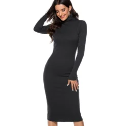 Solid Color Sweater Long Sleeve Stretch Slim Turtleneck Knit Dress Supplier SD182879 -Amour Vert shop 97e00426 0659 40e9 b957 fb19c3062b51 71D76A882CEE1B27FC17476617DAFD63