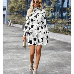 Elegant Print Long Sleeve Dress Loose High Waist Wholesale Dresses SDN560955 -Amour Vert shop 9952b6e5 191d 4970 9086 5b5eeddb409a 1b6543af47e74540a8e6c84801b48ba6