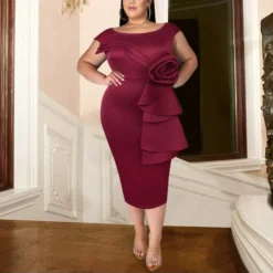 Elegant Wind U-Neck Sleeveless Patchwork Floral Decoration Dress Wholesale Dresses V5923050600024