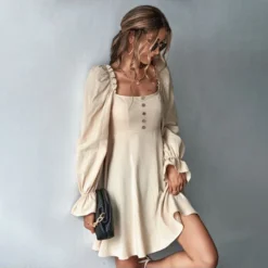 Casual Square Neck Bubble Long Sleeve A-Line Mini Dress Wholesale Dresses SDN562884 -Amour Vert shop 9b57ea3c c0b1 489f 9e20 5bcef7ac2864 d2d889275bbe514859bc34c07417191e