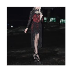 Dark Gothic Stitching Lace Irregular See-Through Dress Wholesale Dresses N461223031300022 9 Dark Gothic Stitching Lace Irregular See-Through Dress Wholesale Dresses N461223031300022 -Amour Vert shop 9f44e5a90bcd4b57b6e6afc50114f9ab