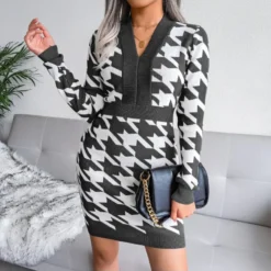 Knitted Dress Lady Wholesale Houndstooth Fashion SD162182 14 Knitted Dress Lady Wholesale Houndstooth Fashion SD162182 -Amour Vert shop 9ff61599 0874 4ef0 9bfb 4f3ab54bd4da 1F67410D847115A834550A0625BE6D59