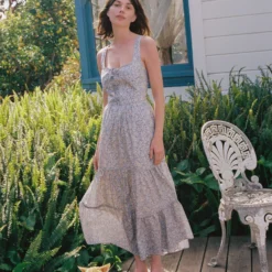 The Adele Dress | Daisy Blue -Amour Vert shop Adele2 a02760ee b5aa 4efa b8aa 5358863191fe