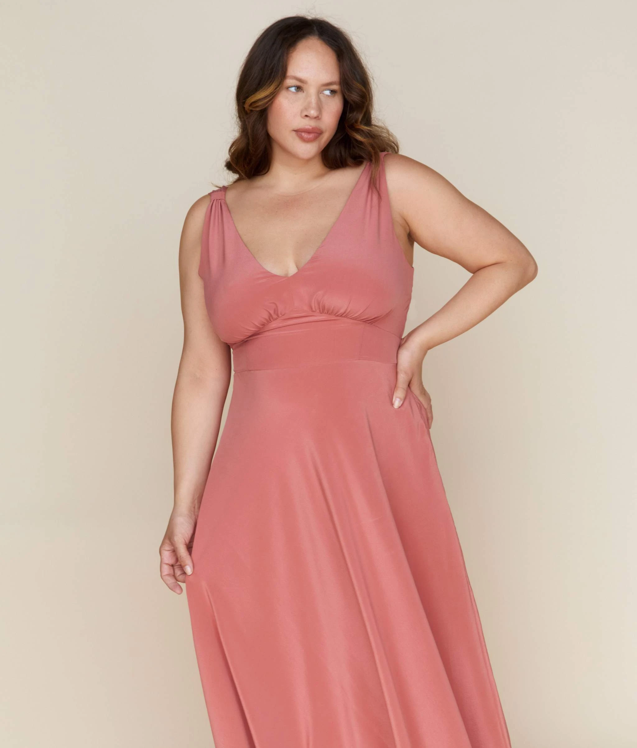 The Angelica Dress | Dusty Rose Silk 5 The Angelica Dress | Dusty Rose Silk - Image 3