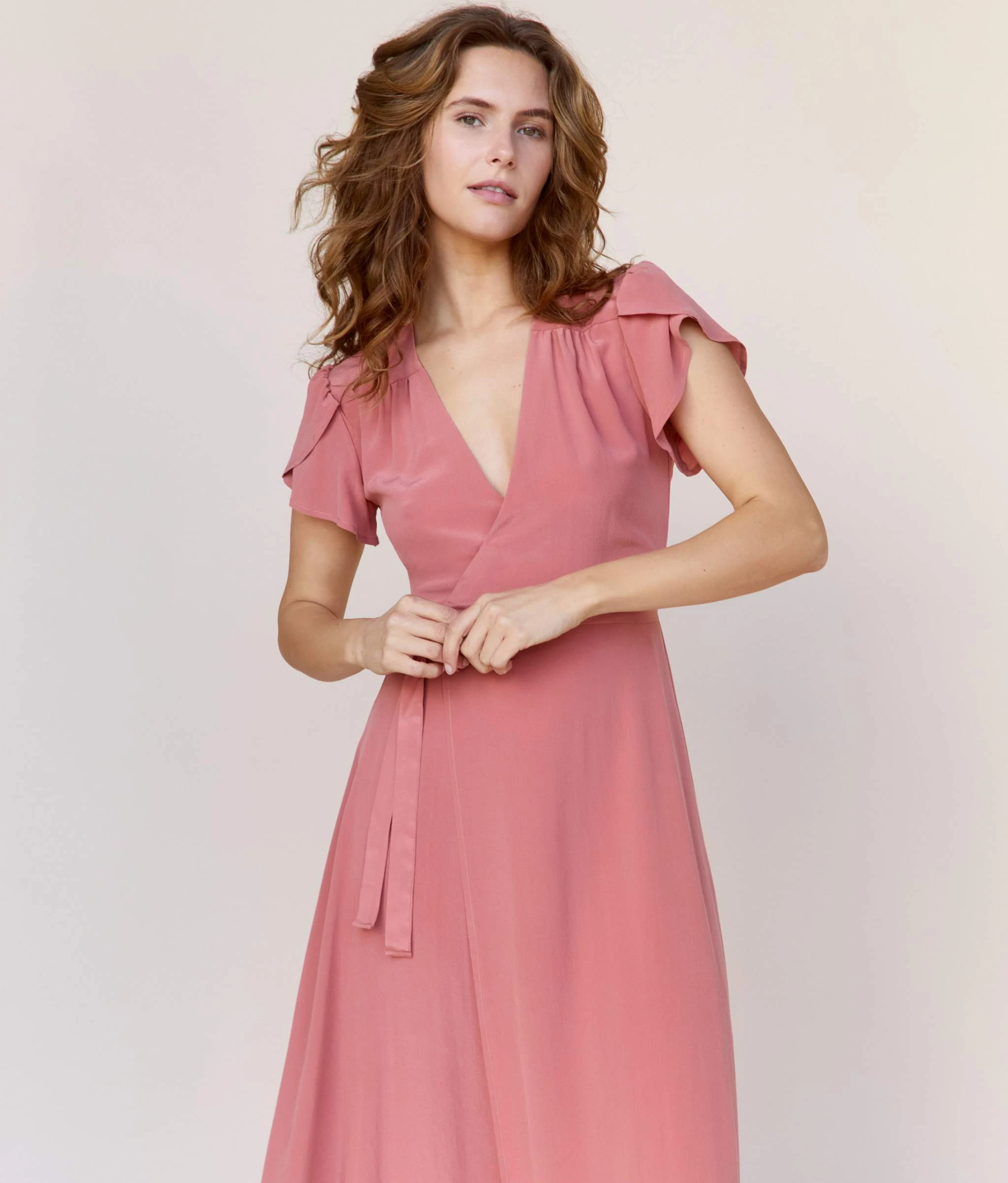 The Autumn Dress | Dusty Rose Silk 5 The Autumn Dress | Dusty Rose Silk - Image 3