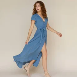 The Autumn Dress | Ocean Silk -Amour Vert shop Autumn3 7b629a46 8e5a 4521 9eb3 b5e8af7e562b