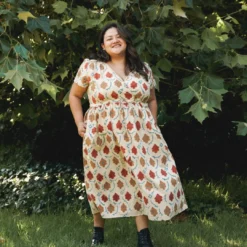 The Dawn Dress Extended | Oak Leaf -Amour Vert shop Dawn fb feed e23bae7c dac5 4891 b480 1dbfb7bce404