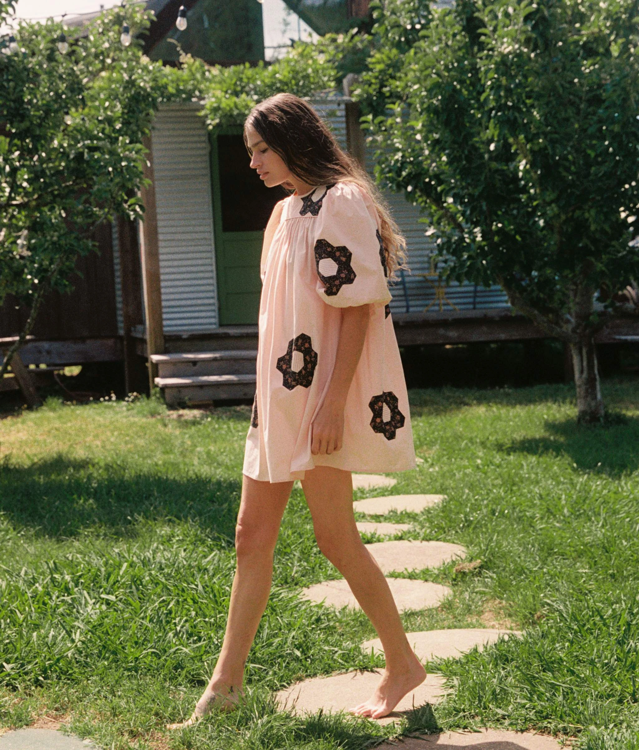 The Bella Dress | Blush Patchwork 5 The Bella Dress | Blush Patchwork - Image 3