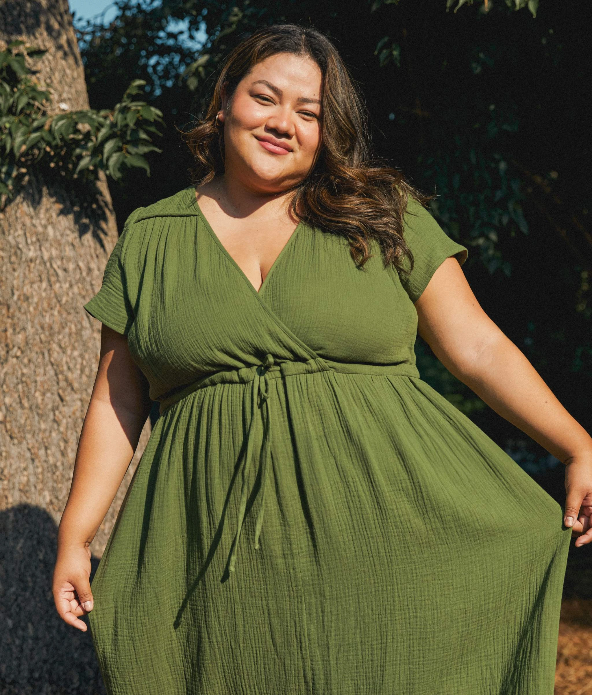 The Dawn Dress Extended | Forest Gauze 5 The Dawn Dress Extended | Forest Gauze - Image 3