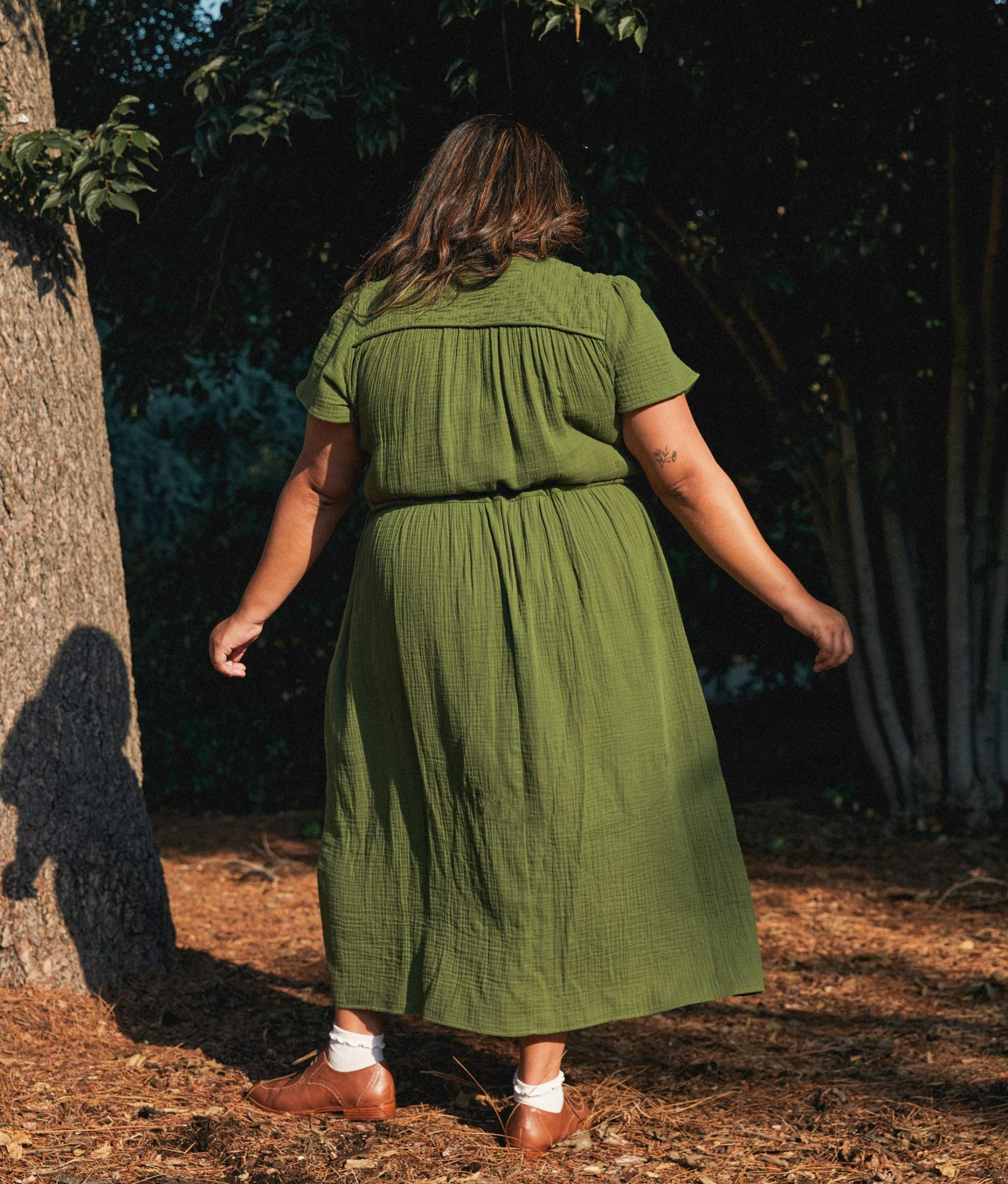 The Dawn Dress Extended | Forest Gauze 6 The Dawn Dress Extended | Forest Gauze - Image 4