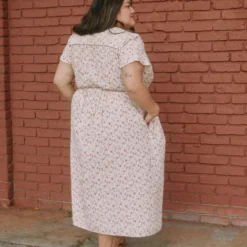 The Dawn Dress Extended | Tea Rose -Amour Vert shop Dawn2 6aec686b 0381 4e60 9381 b6e554e2e9fc