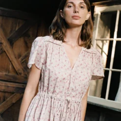 The Dawn Dress | Mauve Cosmos Floral