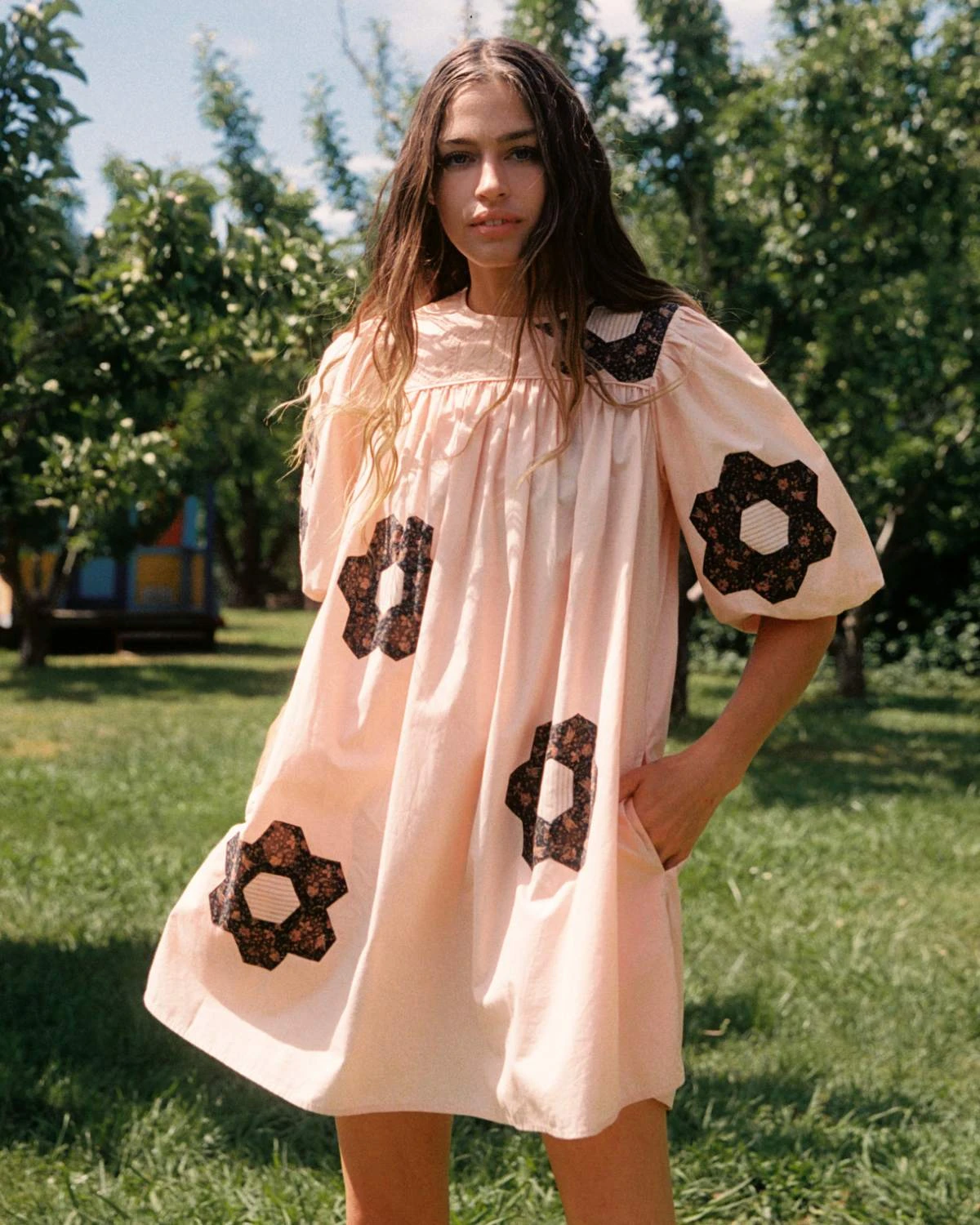 The Bella Dress | Blush Patchwork 3 The Bella Dress | Blush Patchwork