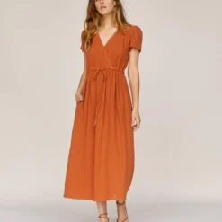 The Dawn Dress | Rust Gauze