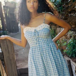 The Emma Dress | Cornflower Basketweave -Amour Vert shop Emma1 fa94a018 3e44 42af b4ae d361df7d45af