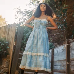 The Emma Dress | Cornflower Basketweave -Amour Vert shop Emma f1f749c5 8037 4803 8a86 3f0fbc851aa0