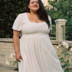 The Scarlet Dress Extended | Eggshell -Amour Vert shop ExtendedScarlet2