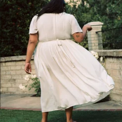 The Scarlet Dress Extended | Eggshell -Amour Vert shop ExtendedScarlet3