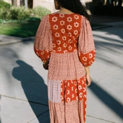 The Gina Dress | Patchwork Reds -Amour Vert shop Gina6 4885d8df 0da5 4079 b6ca b5523491656d