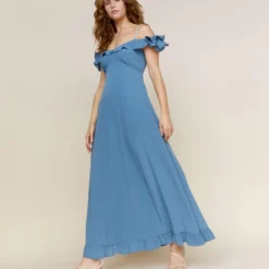 The Helina Dress | Ocean Silk -Amour Vert shop Helina1