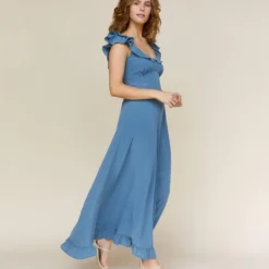 The Helina Dress | Ocean Silk -Amour Vert shop Helina2