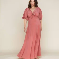 The Honey Dress | Dusty Rose Silk -Amour Vert shop Honey1 8ba58c80 c01b 4d41 96de bd8a44875041