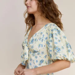 The Honey Dress | Lilies In Bloom Silk 14 The Honey Dress | Lilies In Bloom Silk -Amour Vert shop Honey3