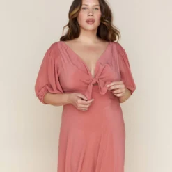 The Honey Dress | Dusty Rose Silk -Amour Vert shop Honey3 ae94c08b 854f 4128 88a8 1d39e4564f78
