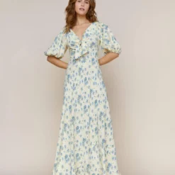 The Honey Dress | Lilies In Bloom Silk