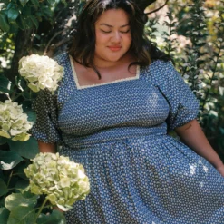 The Katrina Dress Extended | Aster Indigo -Amour Vert shop Katrina3 1