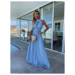 Elegant Solid Colour Sleeveless Hanging Neck Pleated Big Pendulum Dress Wholesale Dresses N5923090100072 -Amour Vert shop O1CN015LAaPz1UK8CKGqsZ0 2099122498 0 cib 5