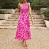 Elegant Sloping Shoulder Flower Print Long Dress Wholesale Dresses V5923041200029 -Amour Vert shop O1CN016BXegW1ND4mkPyU2x 2425141535 0 cib 4
